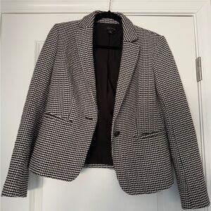 Houndstooth Blazer - Black and White